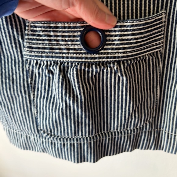 CJ Banks NWT Blue and White Striped 100% Cotton Jacket. Size 1X - Picture 5 of 13